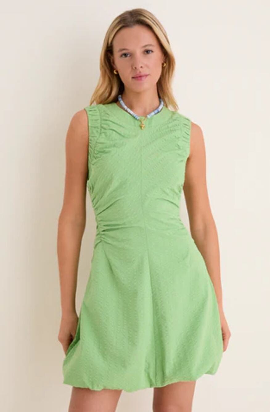 NWT Tuckernuck Alisa Sleeveless Seersucker Mini Dress Pistachio Green Women's 8